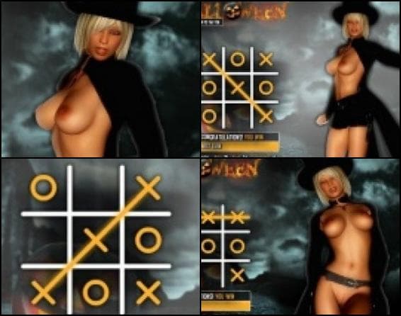 Halloween Hot Pumpkin Tic Tac Toe